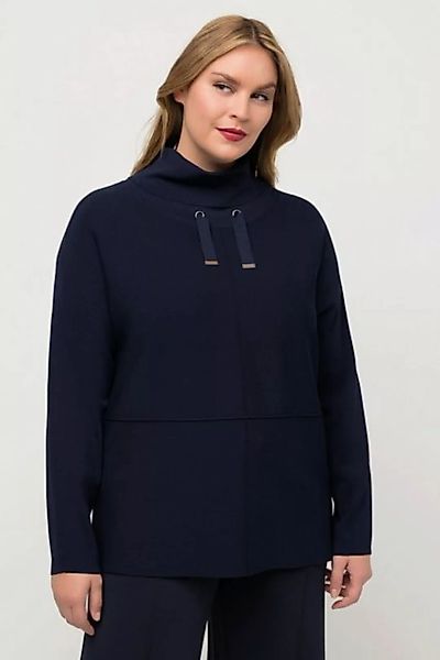 Ulla Popken Strickpullover Pullover Oversized Stehkragen Fledermaus-Langarm günstig online kaufen