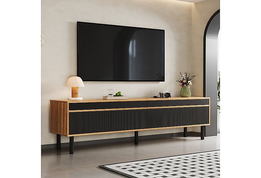 Merax Lowboard (1 St., Push-to-Open), TV-Schrank mit 4 Türen und großem Sta günstig online kaufen