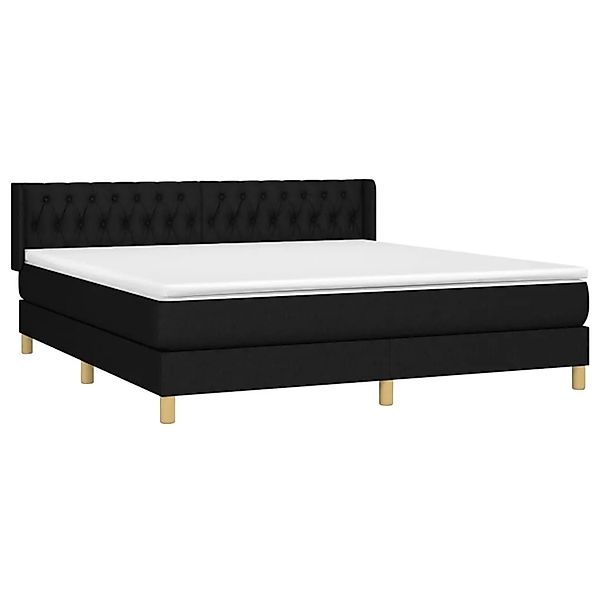 vidaXL Boxspringbett mit Matratze Schwarz 180x200 cm Stoff 3130531 günstig online kaufen