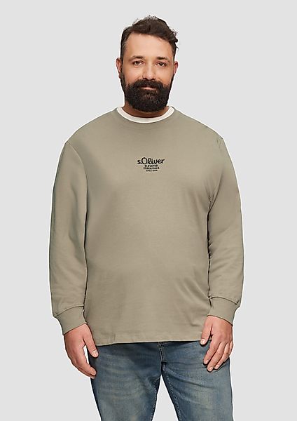 s.Oliver Langarmshirt Langarmshirt mit Logo-Stickerei Stickerei günstig online kaufen