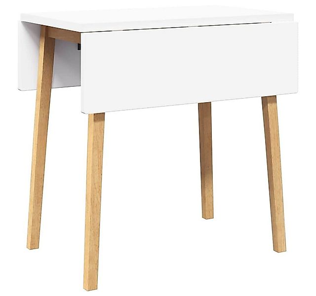 vidaXL Esstisch Esstisch Natur Massivholz Gummibaumholz (1-St) günstig online kaufen