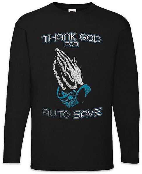 Urban Backwoods Langarmshirt Thank God For Auto Save Langarm T-Shirt Games günstig online kaufen