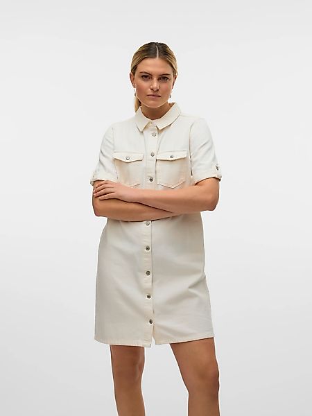Vero Moda Jeanskleid "VMJENNIE SS SHORT DENIM DRESS NOOS" Brusttaschen günstig online kaufen