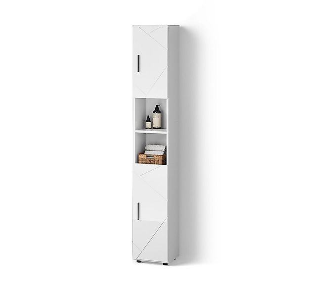Livinity® Hochschrank Ronco, Weiß Hochglanz/Weiß, 30 x 192 cm günstig online kaufen