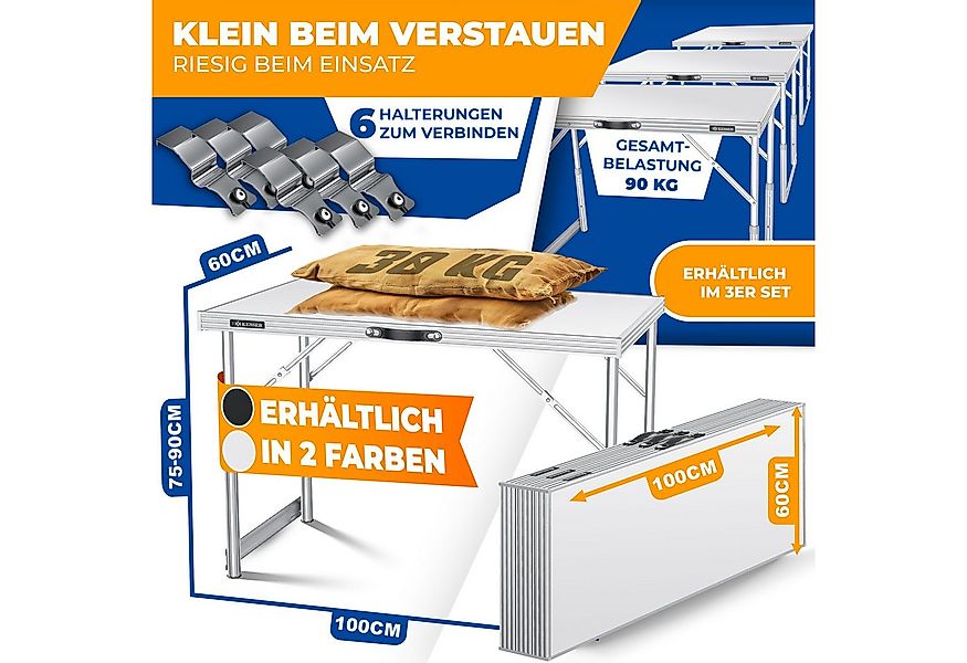 KESSER Tapeziertisch, Multifunktionstisch Profi 3- teilig, 100 60 cm günstig online kaufen