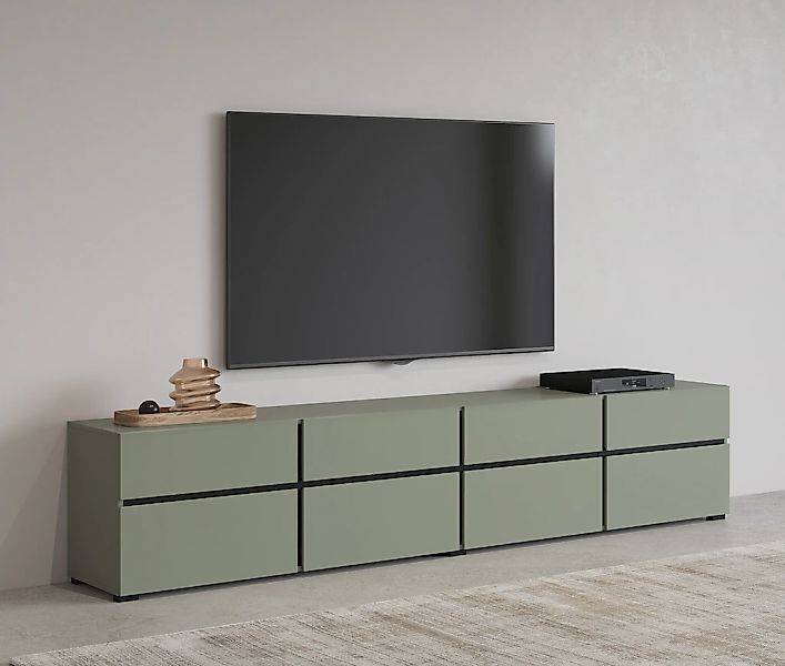 OTTO home Lowboard "Cross, moderne grifflose TV-Kommode,4 Klappen/4 Schubkä günstig online kaufen