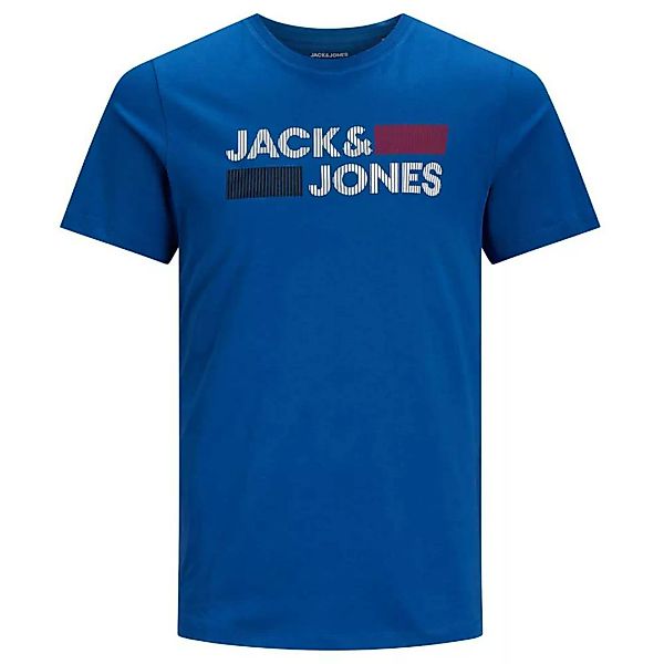 Jack & Jones Corp Logo Kurzärmeliges T-shirt S Classic Blue / Detail Play / günstig online kaufen