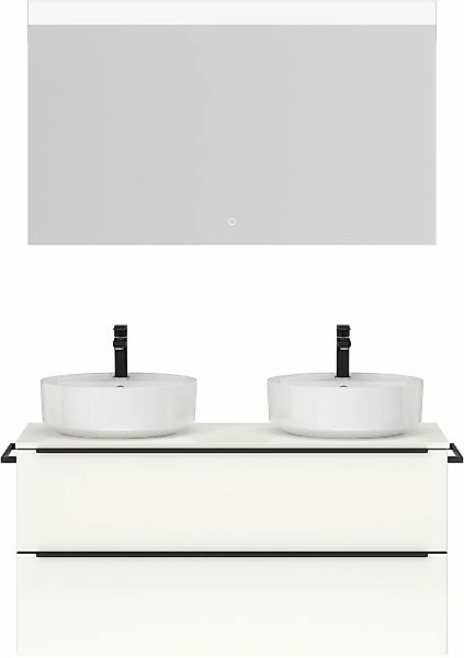 nobilia Badmöbel-Set "Alvene", (2 St., vormontiert, mit Soft-Close), Hochgl günstig online kaufen