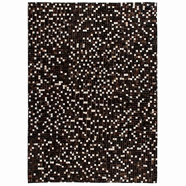 Teppich Echtes Leder Patchwork 160 X 230 Cm Schwarz Weiß günstig online kaufen
