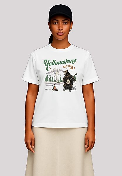 F4NT4STIC T-Shirt "US National Parks Yellowstone Bear Playing Banjo", Premi günstig online kaufen