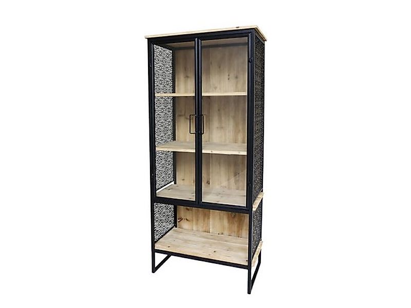 Chic Antique Vitrine Vitrine Schrank Vence Industrial Ornamente Metall Holz günstig online kaufen