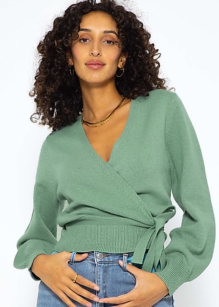SASSYCLASSY Cardigan Oversize Wickelcardigan Damen Elegant günstig online kaufen
