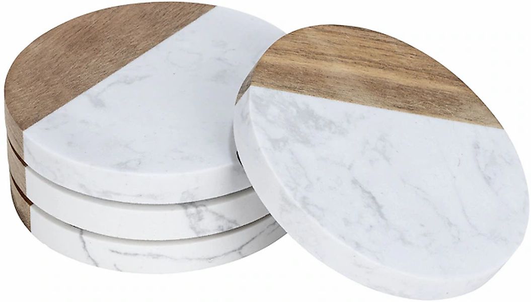 SCHÖNER WOHNEN-Kollektion Glasuntersetzer »Marnie« edle Getränkeuntersetzer günstig online kaufen