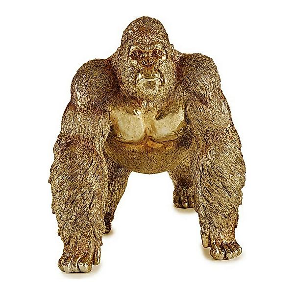 Deko-figur Gorilla Golden Harz (20 X 27,5 X 34 Cm) günstig online kaufen