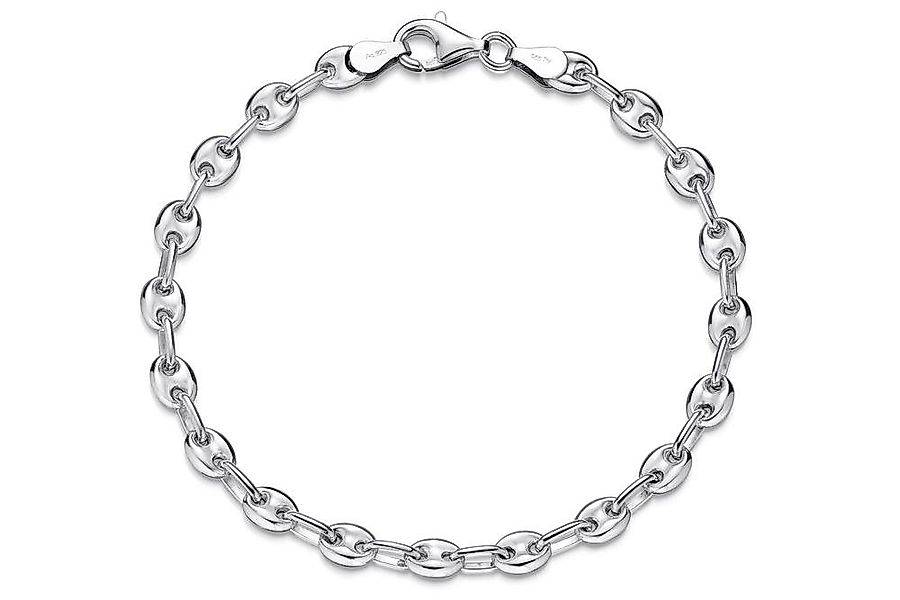 Silberkettenstore Silberarmband Kaffeebohnenkette Armband 5mm - 925 Silber günstig online kaufen