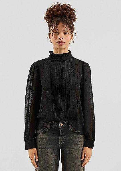 QS Langarmbluse Bluse Transparente Chiffonbluse günstig online kaufen