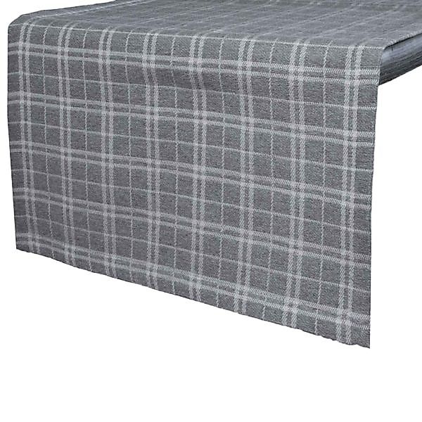 Tischläufer Heinrich 40x140 cm - gewebtes Karo in grau- creme günstig online kaufen
