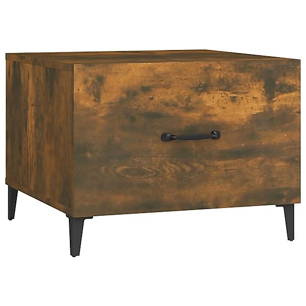 vidaXL Couchtisch mit Metallbeinen Räuchereiche 50x50x40 cm 817537 günstig online kaufen