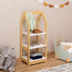 IDIMEX Kinderkleiderschrank SALLY Kinderzimmer Regal Hausform günstig online kaufen
