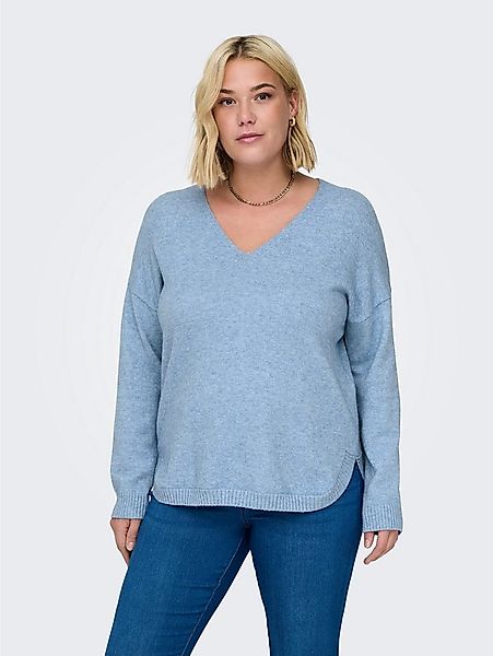 ONLY CARMAKOMA V-Ausschnitt-Pullover CARMARGARETA LS PULLOVER KNT NOOS Visk günstig online kaufen