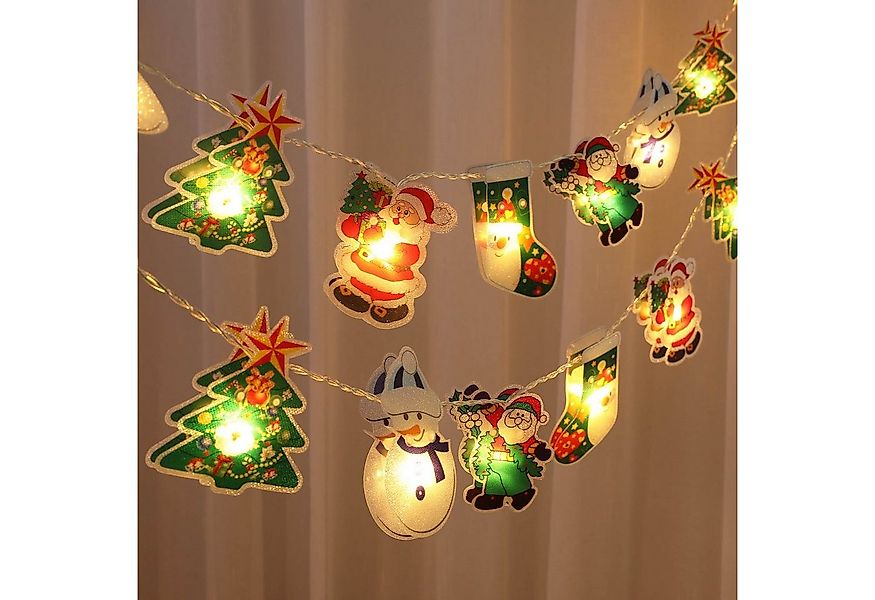 Rosnek LED-Lichterkette Weihnachtsmann, Schneemann, für Weihnachtsbaum Gart günstig online kaufen