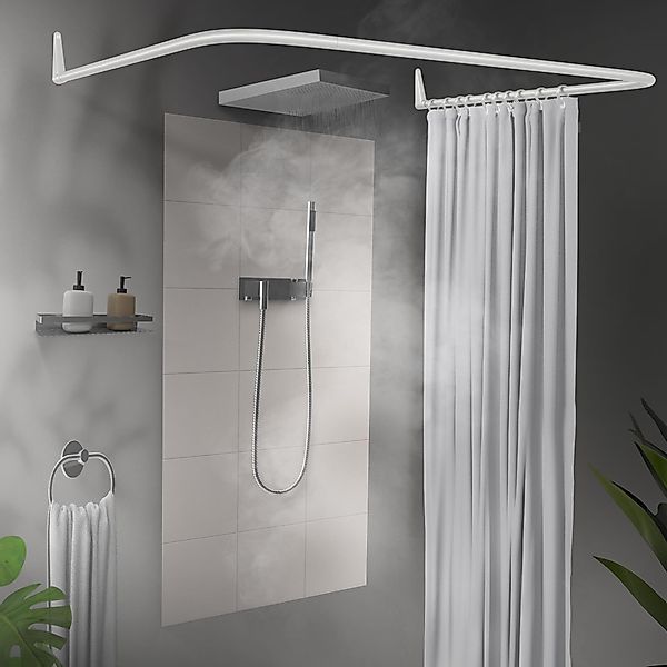 Erica Duschvorhangstange Winkelstange Dusche 85x95x85 cm, günstig online kaufen