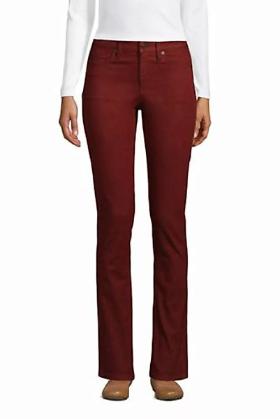 Straight Fit Öko Jeans Mid Waist, Damen, Größe: 36 34 Normal, Rot, Baumwoll günstig online kaufen