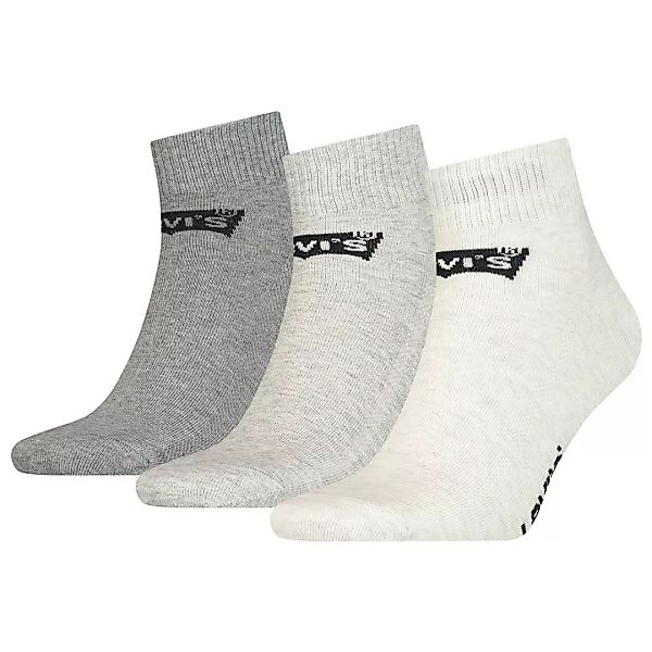 Levi´s ® Mid Cut Batwing Logo Socken 3 Paare EU 43-46 Grey Combo günstig online kaufen
