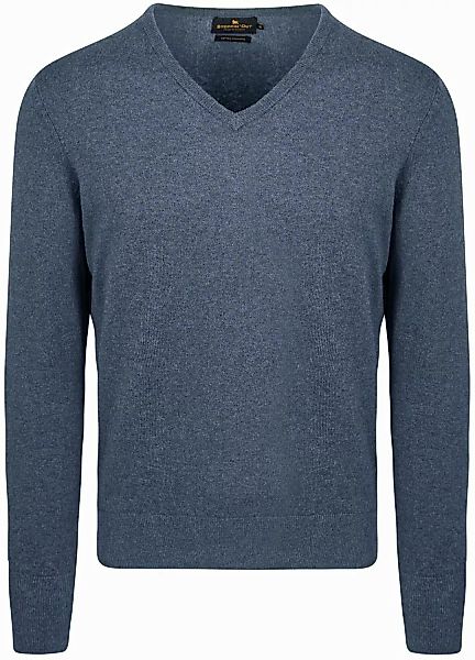 Steppin' Out Pullover V-Ausschnitt Merinowolle Kobaltblau - Größe S günstig online kaufen