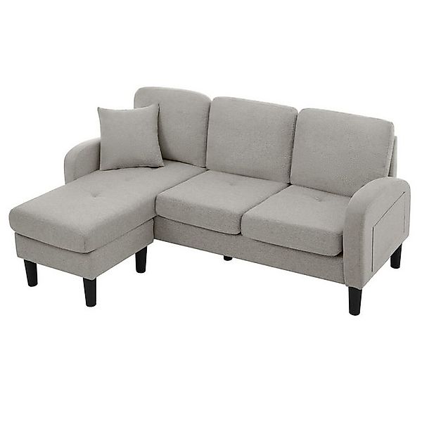 Refined Living Ecksofa L-förmiges Ecksofa mit Chaiselongue, 3-Sitzer Sofa, günstig online kaufen