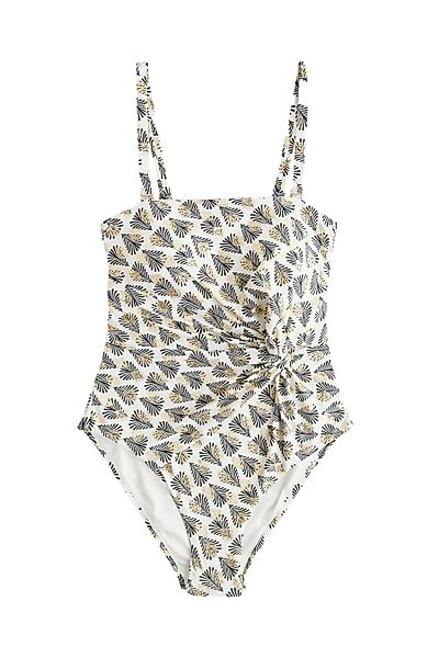 Next Badeanzug Bauchformender Bandeau-Badeanzug mit Twist-Detail günstig online kaufen