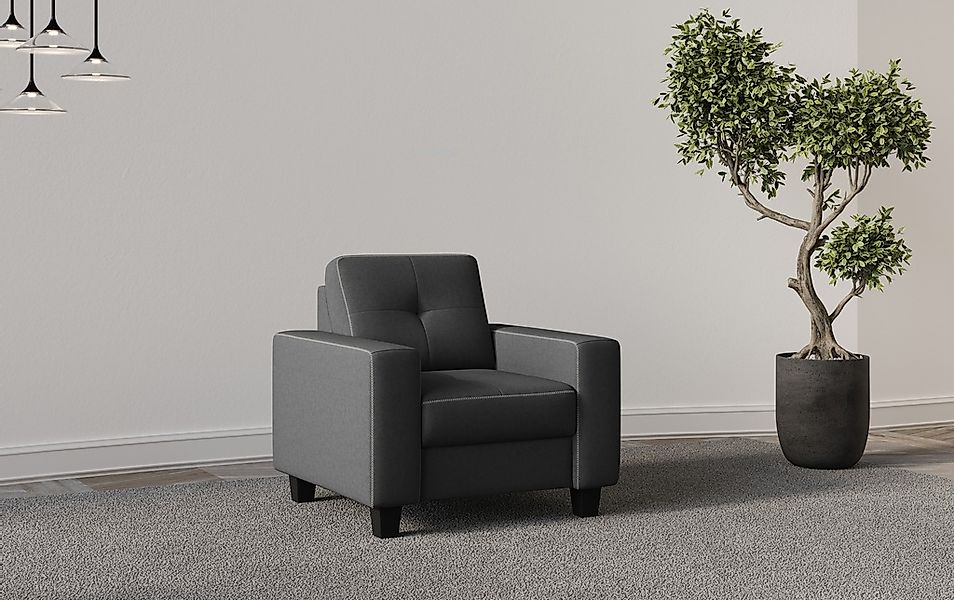 Places of Style Sessel "Varese", Kreuznaht in beige günstig online kaufen