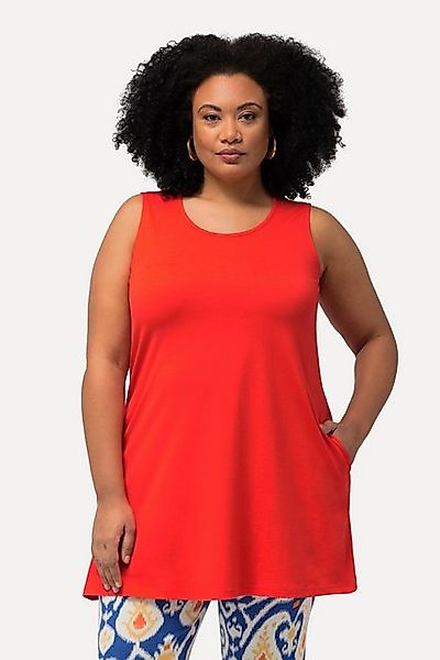 Ulla Popken Longtop Top A-Linie Rundhalsausschnitt günstig online kaufen