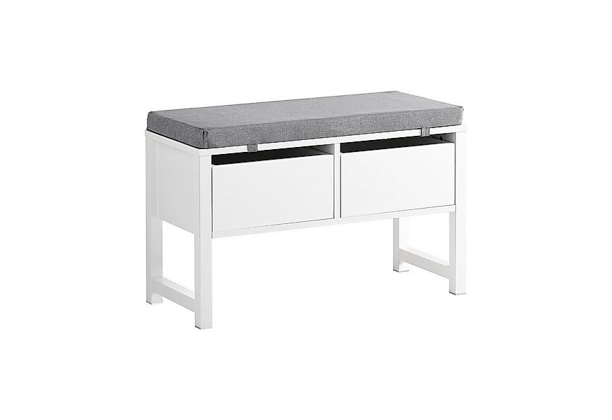 SoBuy Sitzbank FSR88, mit Stauraum Schuhbank mit 2 Schubladen Bettbank mit günstig online kaufen