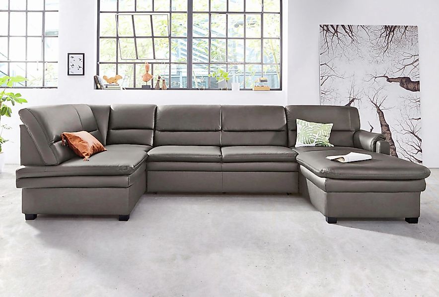 sit&more Wohnlandschaft "Pisa U-Form" mit Federkern, wahlweise mit Bettfunk günstig online kaufen