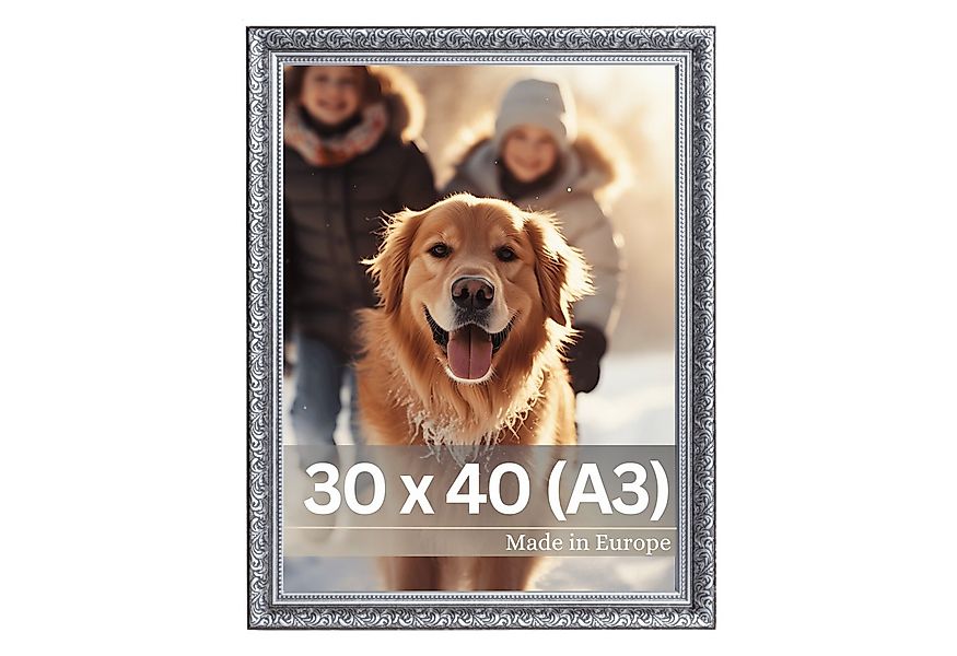 Victor (Zenith) Bilderrahmen Rubens, Bilderrahmen 30x40cm Schwarz Silber A3 günstig online kaufen