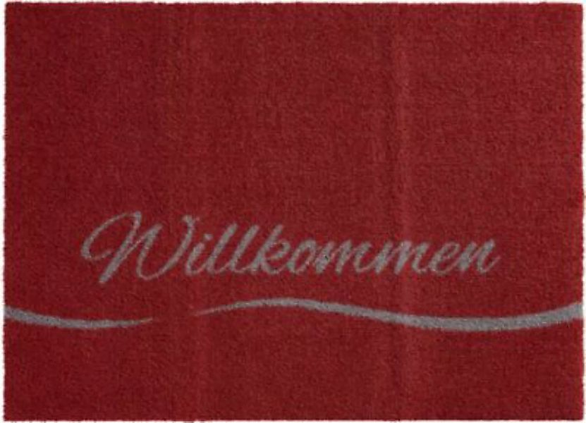 Erwin Müller "Fußmatte ""Willkommen""" weinrot Gr. 60 x 85 günstig online kaufen