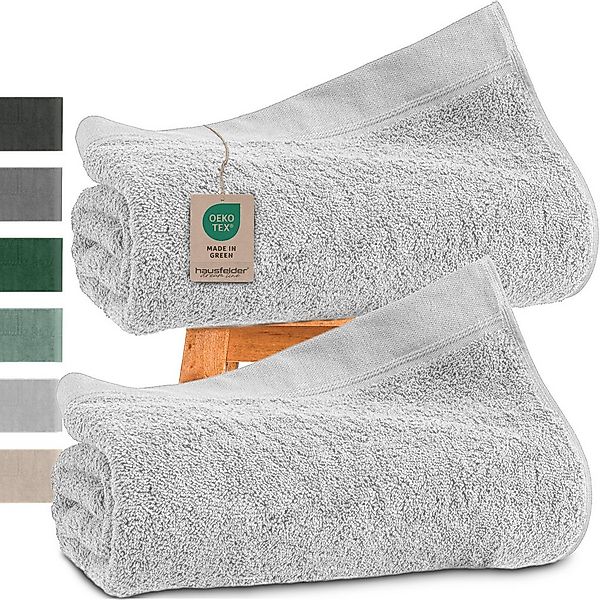 Hausfelder Saunatuch 2er Set Saunahandtuch XXL (Hellgrau,Badetuch groß 100x günstig online kaufen