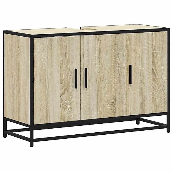 vidaXL Badezimmer-Waschbeckenschrank Sonoma-Eiche 90 x 33 x 60 cm Holzwerks günstig online kaufen