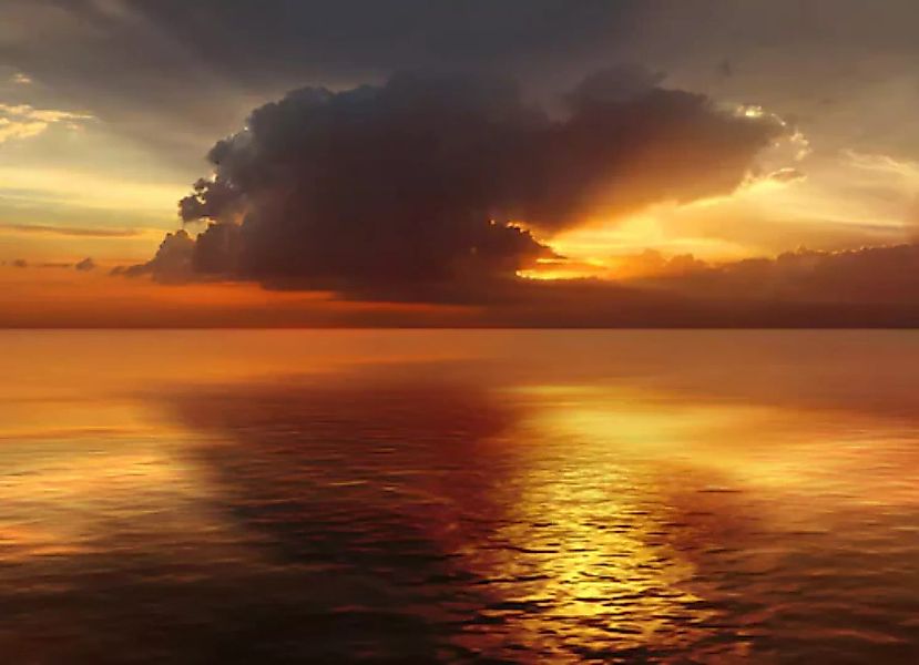 Papermoon Fototapete »Sonnenuntergang im Ozean« günstig online kaufen