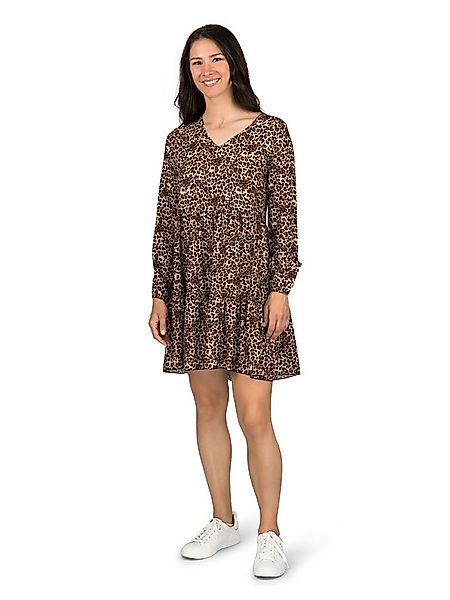 DENIMFY Sommerkleid Damen Kleid DFIda A-Linie langarm Freizeitkleid mit V-A günstig online kaufen