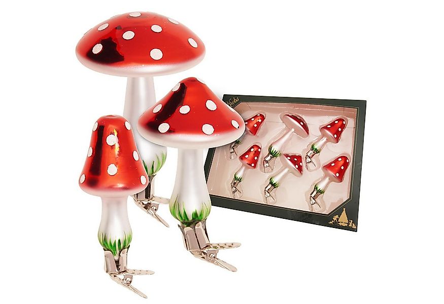 Krebs Glas Lauscha Weihnachtsbaumklammer 6er Set Glasdekoration - kleine un günstig online kaufen