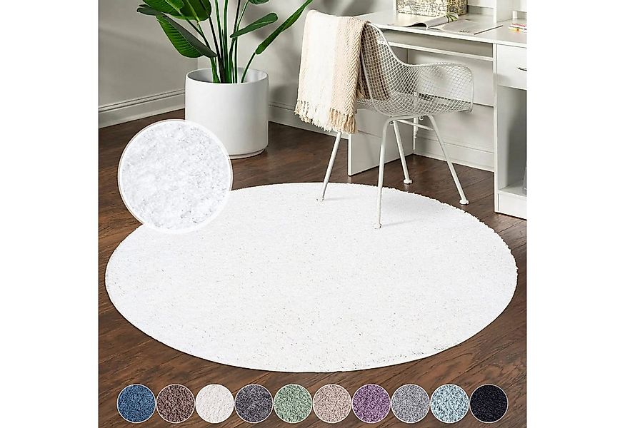 Carpet City Hochflor-Teppich City Shaggy, rund, Höhe: 30 mm, Teppich Langfl günstig online kaufen
