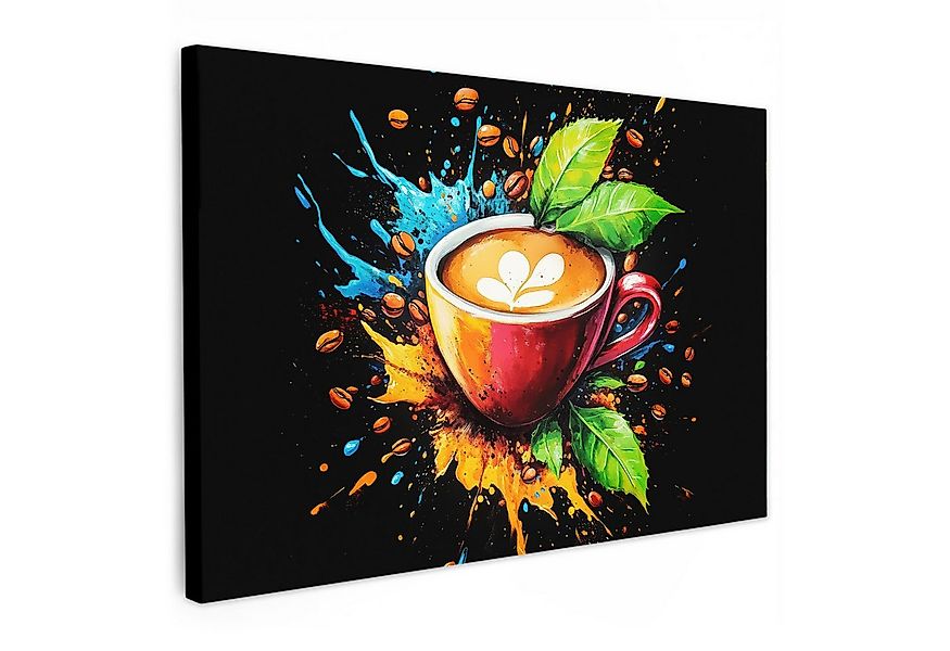 OneMillionCanvasses® Leinwandbild Kaffee - Graffiti - Trinken - Abstrakt, F günstig online kaufen