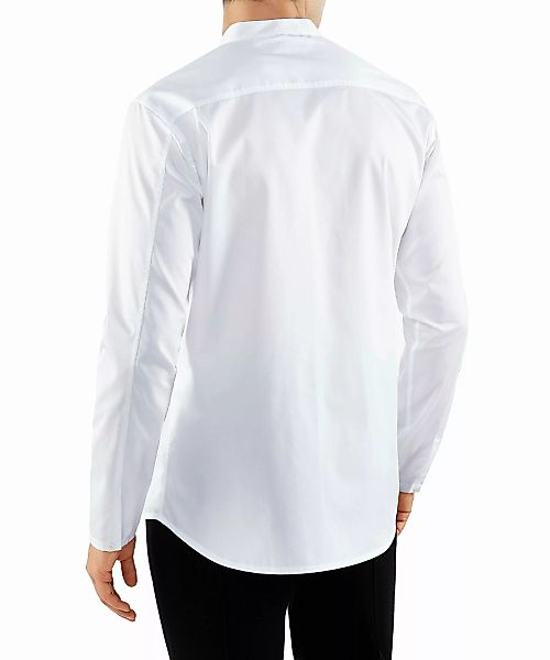 FALKE Herren Hemd Stehkragen, 56, Weiß, Uni, Baumwolle, 62049-200006 günstig online kaufen
