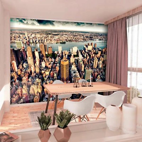 artgeist Fototapete Bird's Eye View of New York mehrfarbig Gr. 250 x 175 günstig online kaufen
