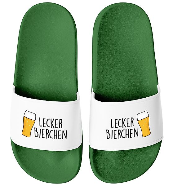 MoonWorks Badeschlappen Lustig Spruch Lecker Bierchen günstig online kaufen