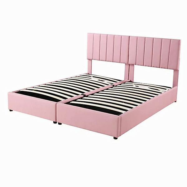 Rutaqian Boxspringbett Stauraumbett Polsterbett Doppelbett 180x200 cm, Hoch günstig online kaufen