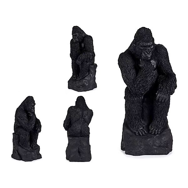 Deko-figur Gorilla Schwarz Harz (20 X 45 X 20 Cm) günstig online kaufen