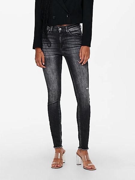 ONLY Skinny-fit-Jeans "ONLBLUSH MID SK AK RW REA787 DNM", mit Destroyed Eff günstig online kaufen